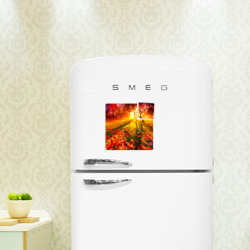 Магнитный плакат 3Х3 Осенний огненный лес - фото 2