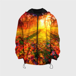 Детская куртка 3D Осенний огненный лес