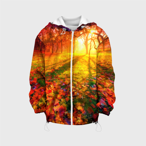 Детская куртка 3D Осень, цвет белый