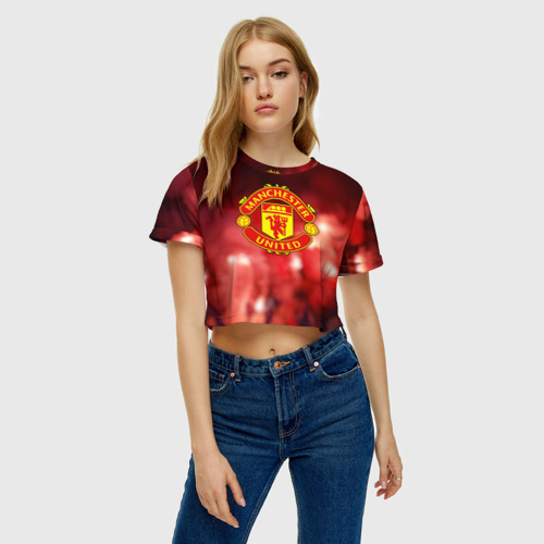 Женская футболка Crop-top 3D MU Ultras, цвет 3D печать - фото 3