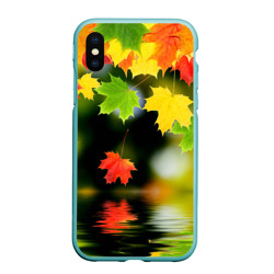 Чехол для iPhone XS Max матовый Осень - листья клена