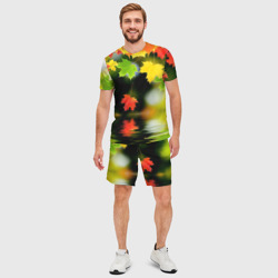Мужской костюм с шортами 3D Осень - листья клена - фото 2