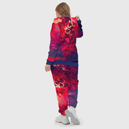 Женский костюм 3D Осенний красный лес, цвет синий - фото 6