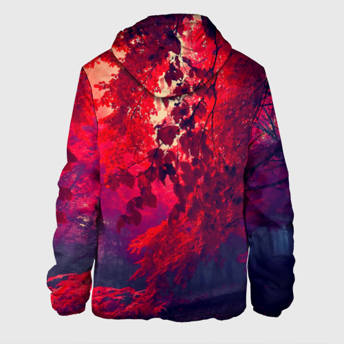 Мужская куртка 3D Осенний красный лес, цвет 3D печать - фото 2