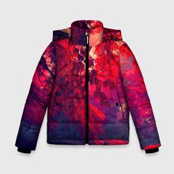 Зимняя куртка для мальчиков 3D Осенний красный лес