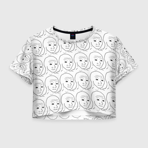 Женская футболка Crop-top 3D I Know That Feel Bro Фото 01 Женская футболка Crop-top 3D I Know That Feel Bro Фото 01