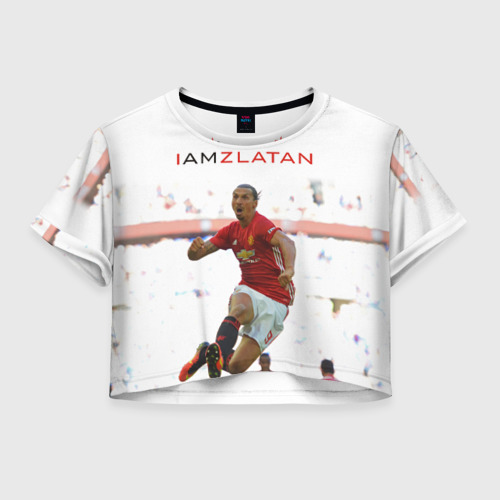 Женская футболка Crop-top 3D IAmZlatan, цвет 3D печать