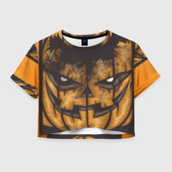 Женская футболка Crop-top 3D Helloween squash