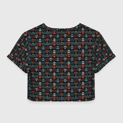 Женская футболка Crop-top 3D TwentyONE pilots pattern, цвет 3D печать - фото 2