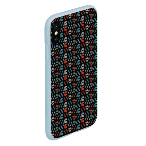 Чехол для iPhone XS Max матовый TwentyONE pilots pattern, цвет голубой - фото 3