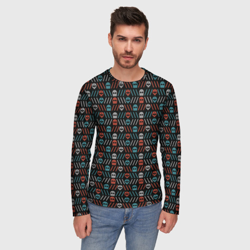 Мужской лонгслив 3D TwentyONE pilots pattern, цвет 3D печать - фото 3