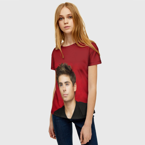 Женская футболка 3D Зак Эфрон, цвет 3D печать - фото 3