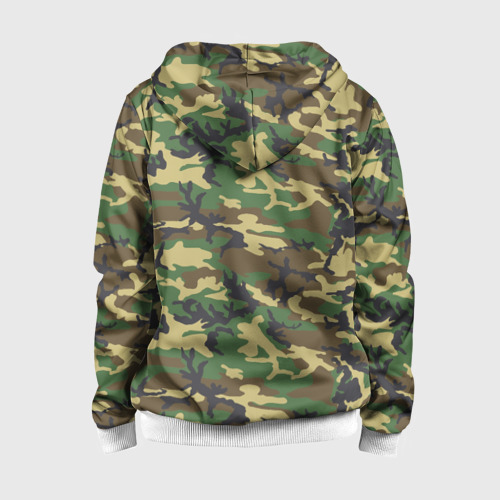 Детская толстовка 3D на молнии Kings Camouflage, цвет белый - фото 2