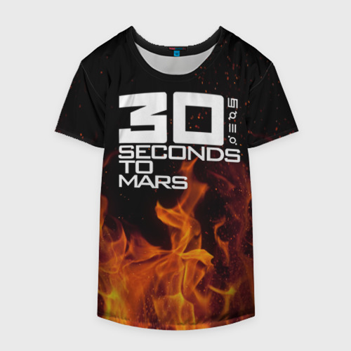 Накидка на куртку 3D 30 seconds to mars fire, цвет 3D печать - фото 4