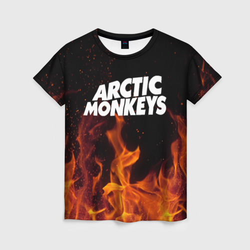 Женская футболка 3D Arctic Monkeys fire