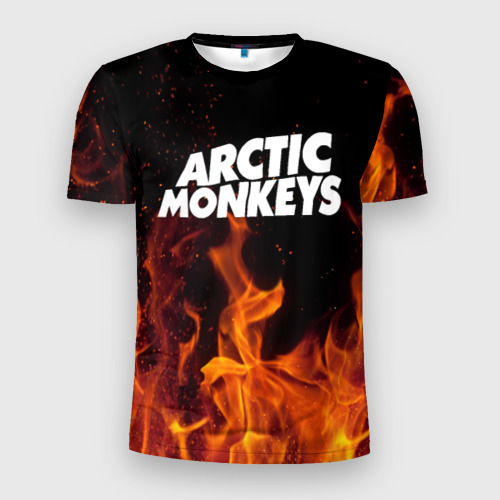 Мужская футболка 3D Slim Arctic Monkeys fire, цвет 3D печать