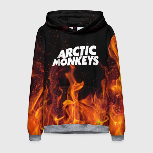 Мужская толстовка 3D Arctic Monkeys fire, цвет меланж