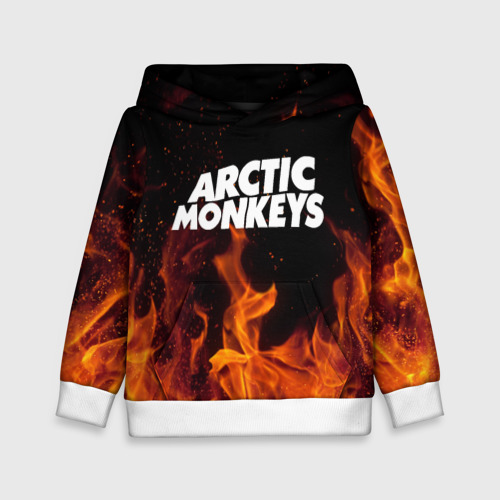 Детская толстовка 3D Arctic Monkeys fire, цвет белый