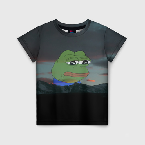 Детская футболка 3D Sad frog