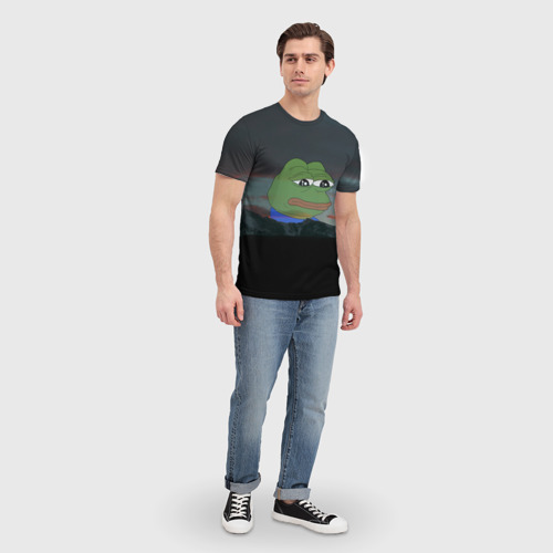 Мужская футболка 3D Sad frog, цвет 3D печать - фото 5