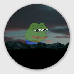 Круглый коврик для мышки Sad frog