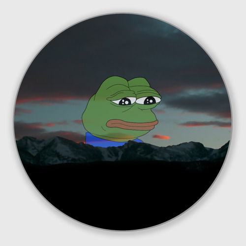 Круглый коврик для мышки Sad frog