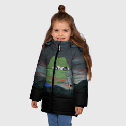 Зимняя куртка для девочек 3D Sad frog - фото 2