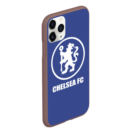 Чехол для iPhone 11 Pro Max матовый Chelsea FC, цвет коричневый - фото 3