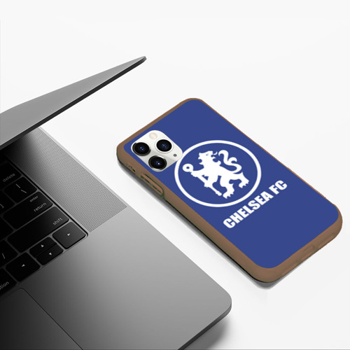 Чехол для iPhone 11 Pro Max матовый Chelsea FC, цвет коричневый - фото 5