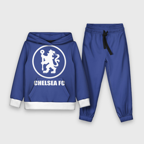 Детский костюм с толстовкой с принтом Chelsea FC, вид спереди #2