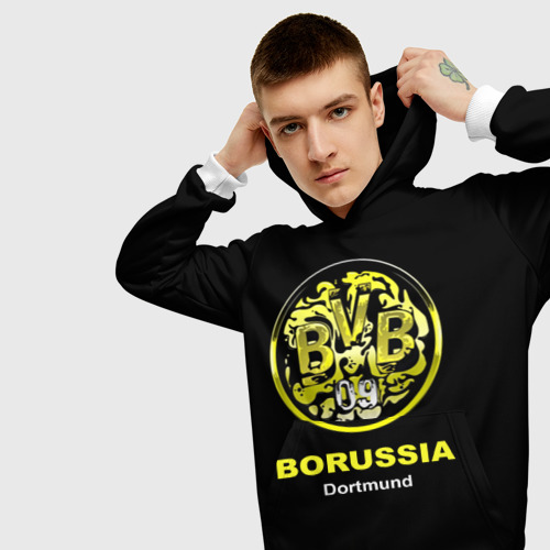 Мужская толстовка 3D Borussia Dortmund, цвет белый - фото 5