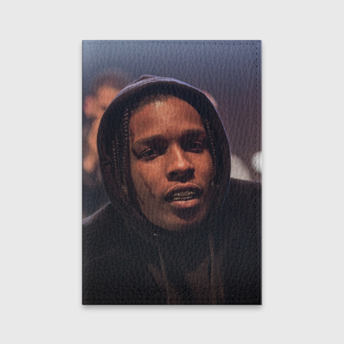 Обложка для паспорта матовая кожа Asap Rocky, цвет зеленый