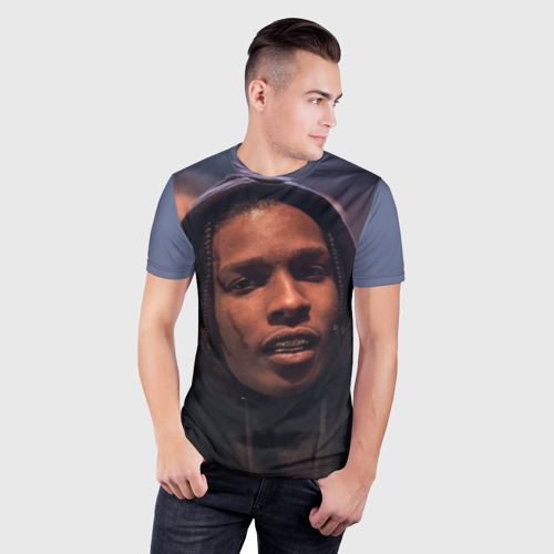 Мужская футболка 3D Slim Asap Rocky, цвет 3D печать - фото 3