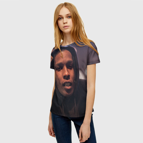 Женская футболка 3D Asap Rocky, цвет 3D печать - фото 3