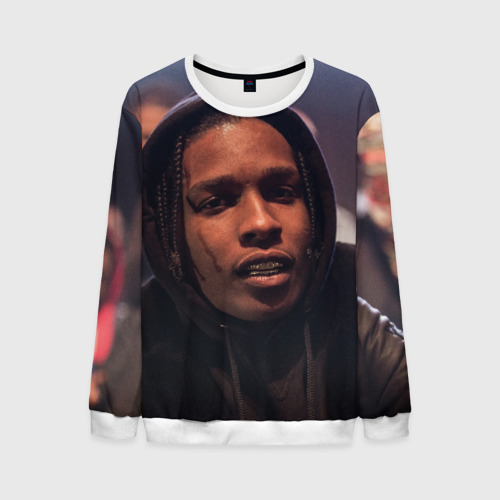 Мужской свитшот 3D Asap Rocky, цвет белый