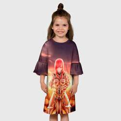 Детское платье 3D Эльза Алая Хвост Феи - фото 2