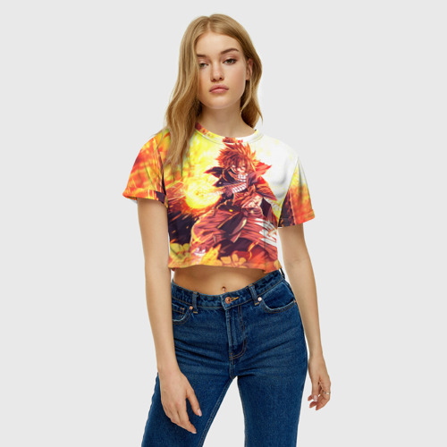 Женская футболка Crop-top 3D Yellow - фото 3