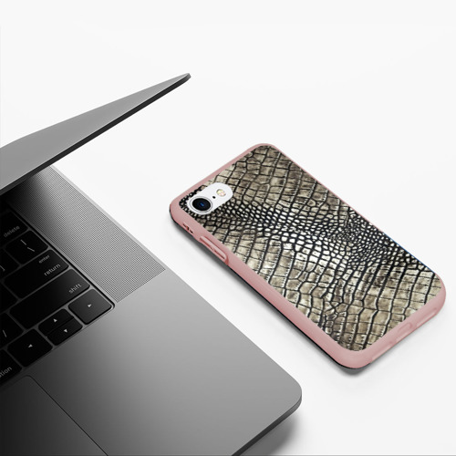 Чехол для iPhone 7/8 матовый с принтом Кожа крокодила, фото #5