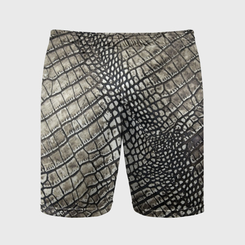 Мужские шорты спортивные Кожа крокодила, цвет 3D печать