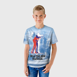 Детская футболка 3D Biathlon Russia - фото 2
