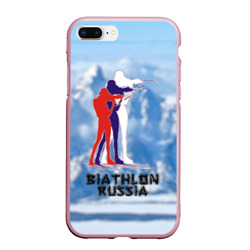 Чехол для iPhone 7Plus/8 Plus матовый Biathlon Russia