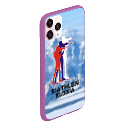 Чехол для iPhone 11 Pro Max матовый Biathlon Russia - фото 2