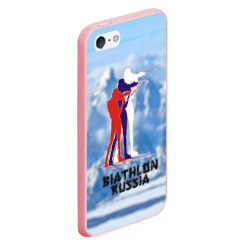 Чехол для iPhone 5/5S матовый Biathlon Russia - фото 2