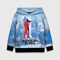 Детская толстовка 3D Biathlon Russia