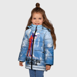 Зимняя куртка для девочек 3D Biathlon Russia - фото 2