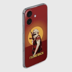 Чехол для iPhone 16 силиконовый с защитой камеры Маркс: I'll Be Back - фото 2