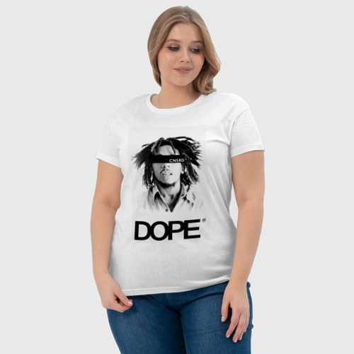 Женская футболка хлопок Bob Marley Dope - фото 6