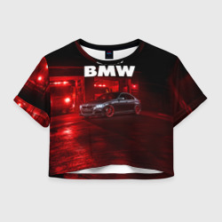 Женская футболка Crop-top 3D BMW