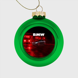 Стеклянный ёлочный шар BMW