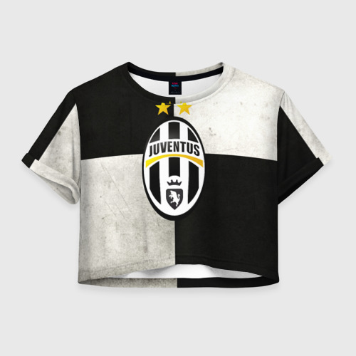 Женская футболка Crop-top 3D Juventus FC, цвет 3D печать